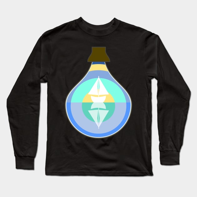 Ship in a glass bottle Long Sleeve T-Shirt by cocodes